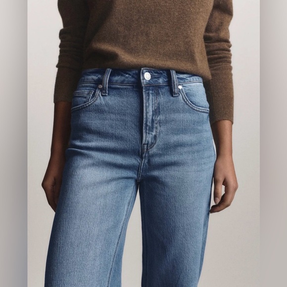 new never worn quince bella stretch relaxed straight jeans sz 24 x 30 - Picture 13 of 16